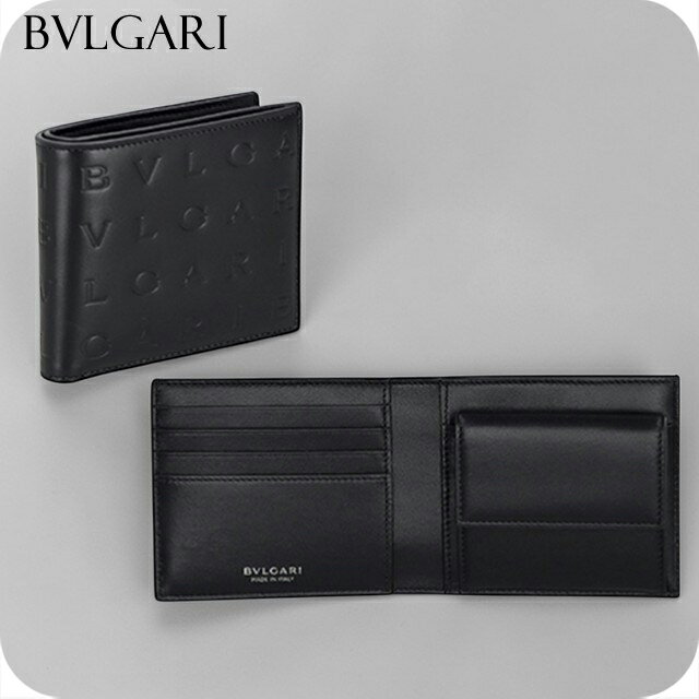 ブルガリ 二つ折り財布 二折財布 レディース ブランド BVLGARI 292714 BLK ブラック