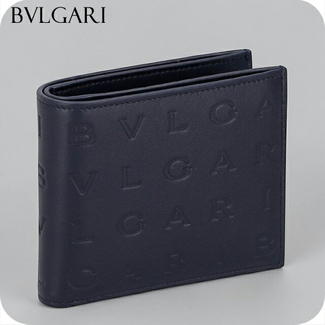 ブルガリ 二つ折り財布 二折財布 メンズ ブランド BVLGARI 292913 POLAP ネイビー