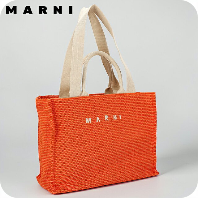 乐天商城 - マルニ トートバッグ レディース ブランド MARNI ITALY SHMP0078U0-P3860 00R17 オレンジ 軽量 手提げ 高級 おしゃれ プレゼント 女性 実用的 かわいい