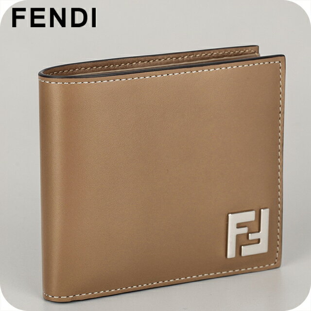 F, H, W - フェンディ 二つ折り財布 二折財布 メンズ ブランド FENDI レザー ITALY 7M0356-0AFF2 F1M6E ブラウン