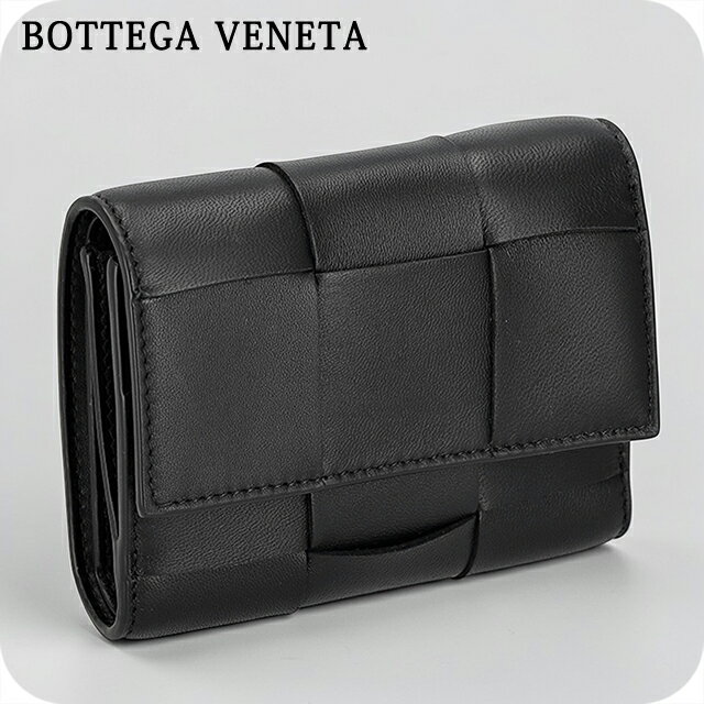 M - ボッテガ・ヴェネタ 三つ折り財布 三折財布 レディース ブランド BOTTEGA VENETA レザー Italy 750245-V3UO1 8425 ブラック