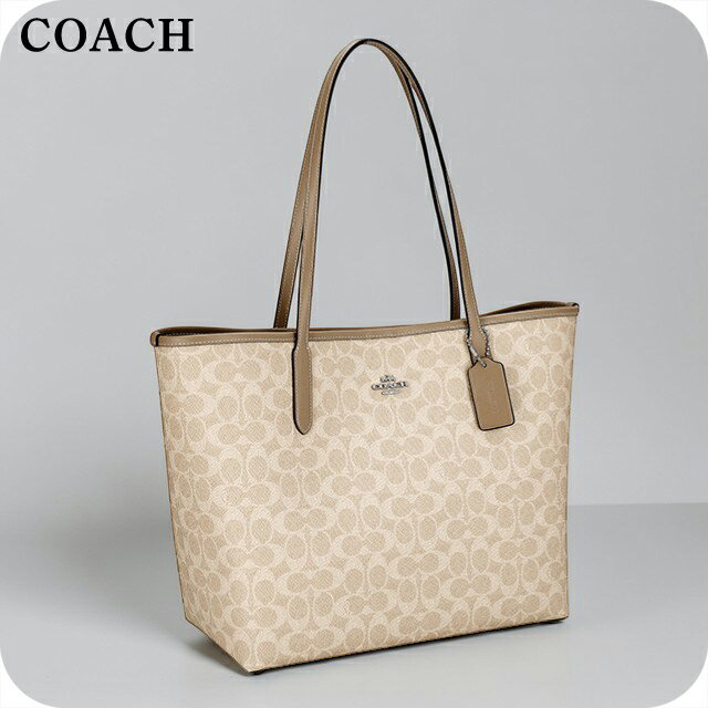 COACH - コーチ トートバッグ レディース ブランド COACH CV976 SVPWH サンド/トープ 軽量 手提げ 高級 おしゃれ プレゼント 女性 実用的 かわいい