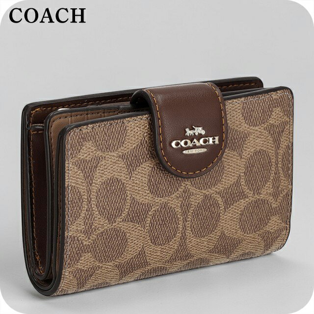 コーチ 二つ折り財布 二折財布 レディース ブランド COACH CW786 IMXHE タン/ブラウン