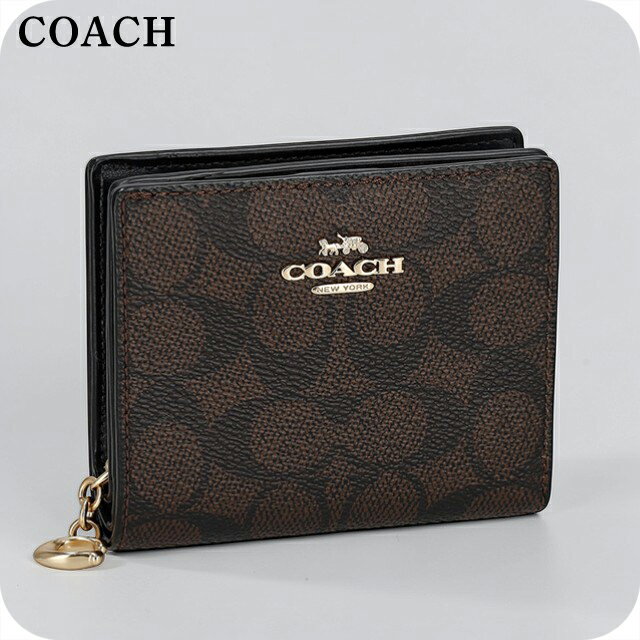 コーチ 二つ折り財布 二折財布 レディース ブランド COACH Philippines CW789 IMXAQ ダークブラウン/ブラック