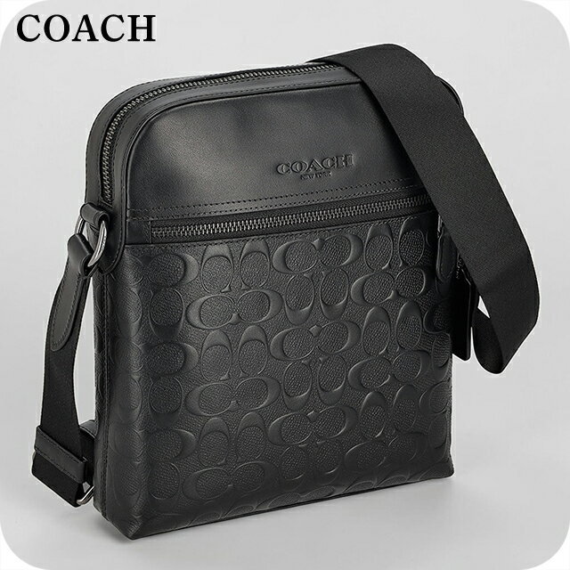 コーチ　メンズ　ショルダーバッグ　皮革製　黒 COACH（コーチ） バッグ メンズ ショルダーバッグ アウトレット レザー
