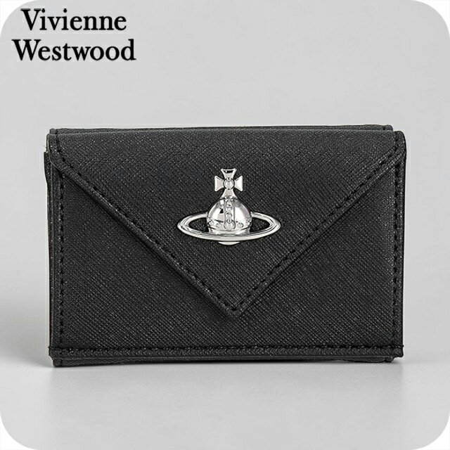乐天商城 - ヴィヴィアン・ウエストウッド 三つ折り財布 三折財布 レディース ブランド Vivienne Westwood CHINA 5115002EW-S0021 BLACK ブラック