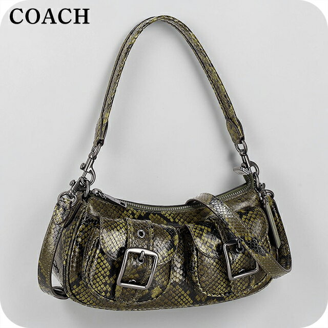 COACHバッグ 斜め掛けバッグ グリーン Coach Glovetanned Leather Dinky Bag 14 Chain Crossbody NWT CZ108