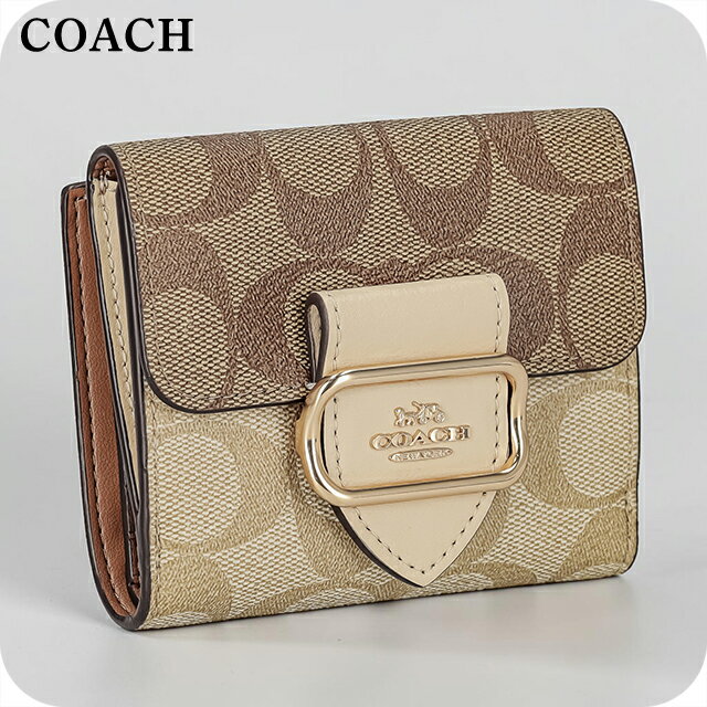 COACH - コーチ 二つ折り財布 二折財布 レディース ブランド COACH Vietnam CH387 IMU4V ライトカーキ/アイボリーマルチ