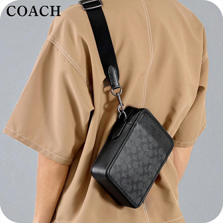 COACH - コーチ ショルダーバッグ メンズ ブランド COACH India CW388 QBMI5 ブラック/チャコール 斜めがけ ブランド 高級 おしゃれ プレゼント 男性 実用的 かっこいい