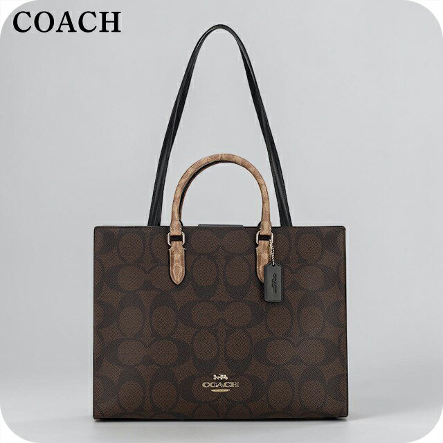 コーチ トートバッグ レディース ブランド COACH Cambodia CY677 IMXI8 ウォルナット/タン 軽量 手提げ 高級 おしゃれ プレゼント 女性 実用的 かわいい