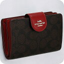 \全品さらに+9倍/ コーチ 二つ折り財布 レディース ブランド COACH シグネチャー CW786 IMXD0 1 ダークブラウン/ボルドー