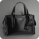 \今ならさらに+9倍/ プラダ ハンドバッグ レディース ブランド PRADA レザー 1BA357 ブラック