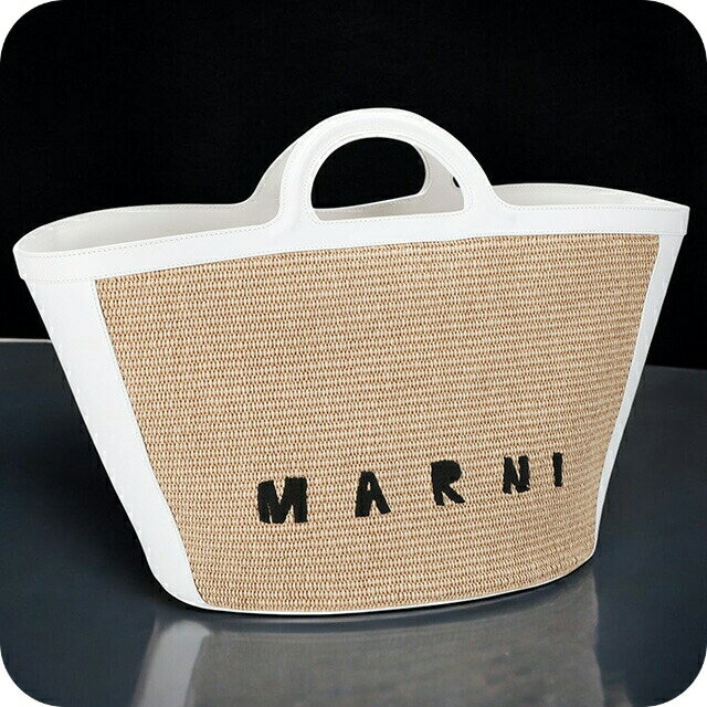 Marni - マルニ ハンドバッグ レディース ブランド MARNI BMMP0069Q0-P3860 ナチュラルベージュ/ホワイト