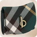 バ−バリ− 三つ折り財布 レディース ブランド BURBERRY 8081784 アイビーグリーン ウォレット 高級 おしゃれ プレゼン...