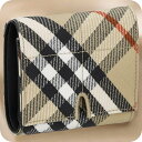 \さらに+9倍★16日02時迄/ バ−バリ− 三つ折り財布 レディース ブランド BURBERRY 8099218 ベージュ ウォレット...