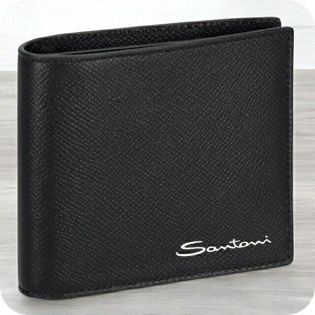 Other - サントーニ 二つ折り財布 メンズ ブランド Santoni UFPPA2375-FOAN ブラック ウォレット 高級 おしゃれ プレゼント 実用的