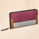 \さらに+9倍★16日02時迄/ マルニ 長財布 レディース ブランド MARNI PFMOE11U09-LV520 パープル/グレー/ブラウン ウォレット 高...