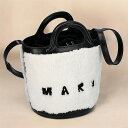 \今ならさらに+9倍/ マルニ ハンドバッグ レディース ブランド MARNI SCMP0056Q7-P5441 ホワイト/ブラック 軽量 小さめ 手提げ 高級...