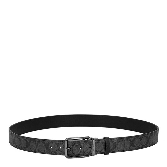 コーチ ベルト メンズ ブランド COACH リバーシブル CQ006 チャコール/ブラック