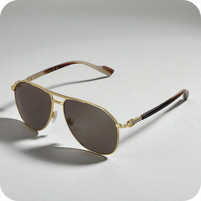 GUCCI - グッチ サングラス メンズ ブランド GUCCI GG1220S 002 ゴールド/ブラウン