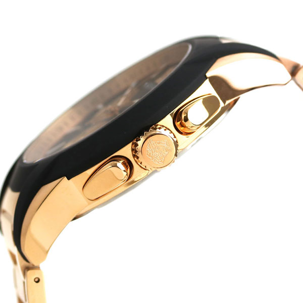 Infinitownのヴェルサーチ 時計 メンズ 腕時計 キャラクター クロノグラフ スイス製 VEM800318 VERSACE ブラック×ピンクゴールド 新品｜アングル3