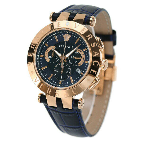 ヴェルサーチ 腕時計（メンズ） ヴェルサーチ 時計 メンズ VERQ00120 腕時計 ブランド クロノグラフ スイス製 ネイビー 新品 記念品 ギフト 父の日 プレゼント 実用的