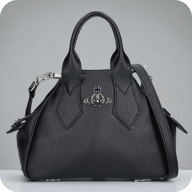 楽天Infinitownヴィヴィアン ウエストウッド ハンドバッグ レディース ブランド Vivienne Westwood ヤスミン ロゴ 2WAY 47030006W S000D N403 BLACK バッグ ビビアン 軽量 小さめ 手提げ 高級 おしゃれ プレゼント 女性 実用的 かわいい