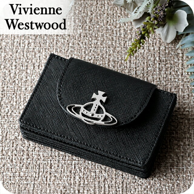 Rakuten - ヴィヴィアン ウエストウッド カードケース メンズ レディース ブランド Vivienne Westwood SAFFIANO ロゴ 51110052 L001N N402 BLACK ビビアン