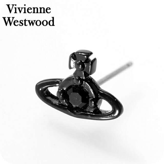 ヴィヴィアン ウエストウッド ピアス メンズ レディース ブランド Vivienne Westwood ナノソリティア スタッド 片耳用 62010086 02N113 ブラック アクセサリー ビビアン