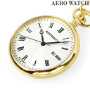 \さらに+9倍★16日02時迄/ アエロウォッチ クオーツ 懐中時計 AEROWATCH 45828-JA01 ホワイト 白 スイス製