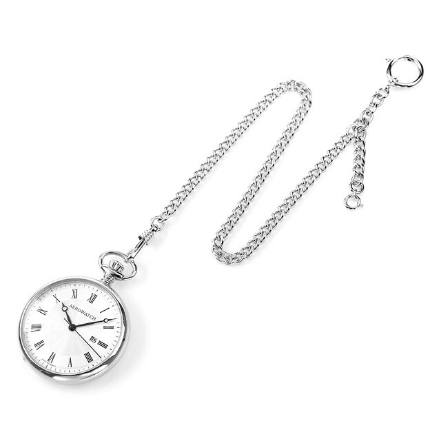 Infinitownのアエロウォッチ クオーツ 懐中時計 AEROWATCH 45828-PD01 ホワイト 白 スイス製｜アングル2
