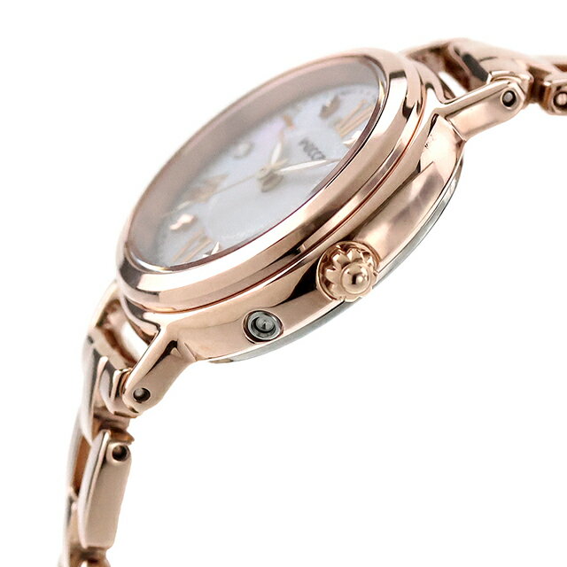 シチズン ウィッカ ソーラーテック電波 腕時計 ブランド レディース 電波ソーラー CITIZEN wicca KL0-561-21 アナログ ホワイトシェル ピンクゴールド 白 おしゃれ 防水 軽い 華奢 かわいい プレゼント 女性 実用的