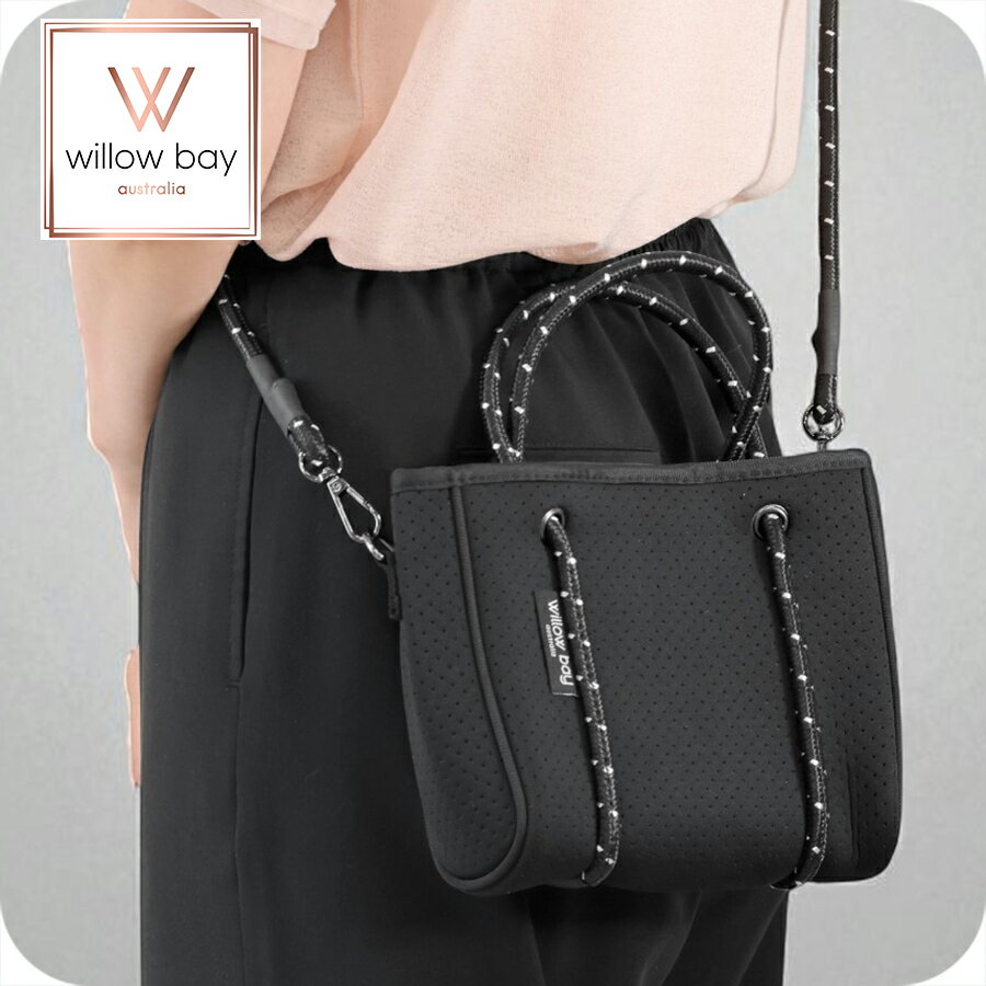 ＼さらに+9倍／ ウィローベイ ショルダーバッグ レディース ブランド WILLOWBAY DAYDREAMER TINY ネオプレントートバッグ（クロージャー付き） クロスボディ 2WAY 1090 BLACK バッグ 斜めがけ 高級 おしゃれ プレゼント 女性 実用的 かわいい(4)