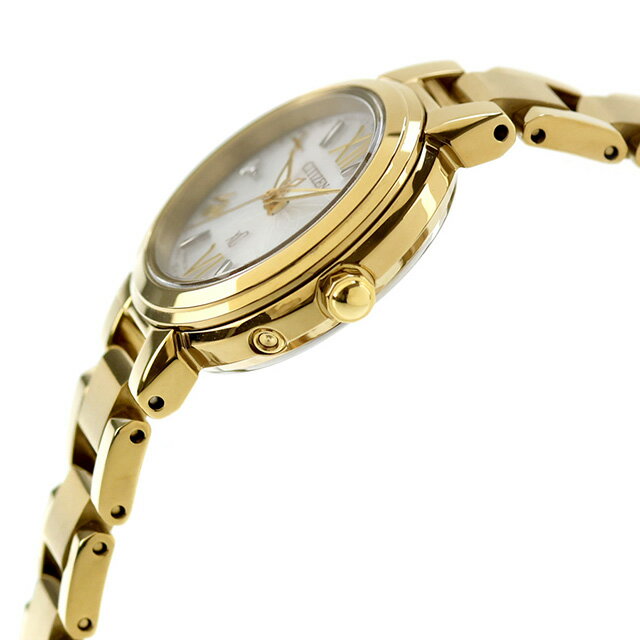 Infinitownのシチズン クロスシー basic collection Happy Flight エコドライブ電波 腕時計 ブランド レディース 数量限定 ダイヤモンド 電波ソーラー CITIZEN xC ES9433-56A アナログ シルバー ゴールド 日本製 おしゃれ 防水 軽い 華奢 かわいい プレゼント 女性 実用的｜アングル3