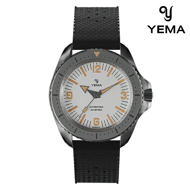 イエマ ダイバー2025 自動巻き 腕時計 ブランド メンズ YEMA YDIV25-BTPS アナログ ホワイト ブラック 黒 フランス製 おしゃれ 防水 プレゼント 男性 実用的