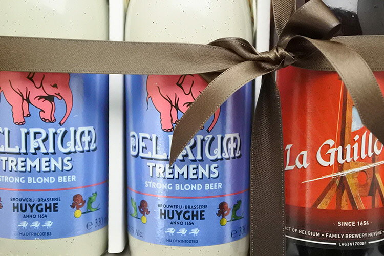 お祝いビールギフト ベルギービール デリリュウム・ギロチン330ml 2種4本 飲み比べセット クラフトビール｜あす楽発送 送料無料