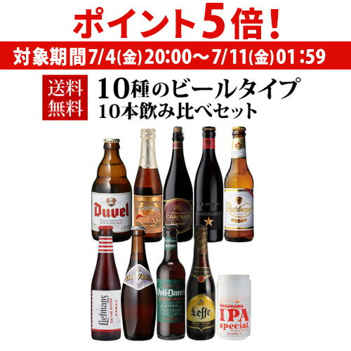 【7/4 20時~7/10 P5倍】送料無料 10種のビールタイプ飲み比べセット 飲み比べ 詰め合わせ 10本 海外ビール 輸入ビール 長S