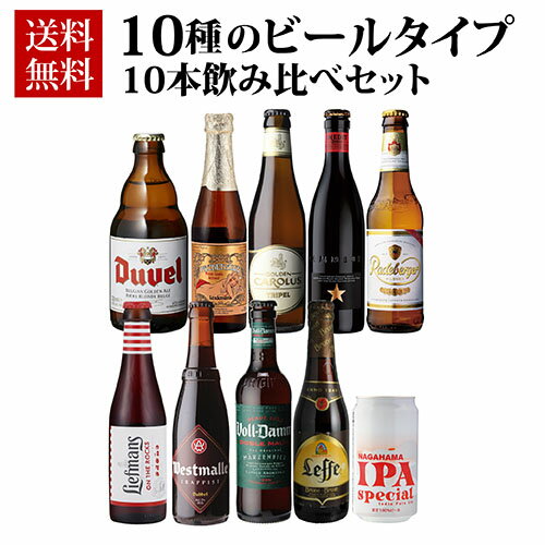 【11/15限定 P3倍】送料無料 10種のビールタイプ飲み比べセット 飲み比べ 詰め合わせ 10本 海外ビール 輸入ビール 長S