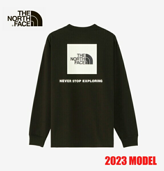 ノースフェイス ロンT 長袖 Tシャツ メンズ THE NORTH FACE ロングスリーブバックスクエアロゴティー NT82333 ブラック 2023年モデル あす楽対応