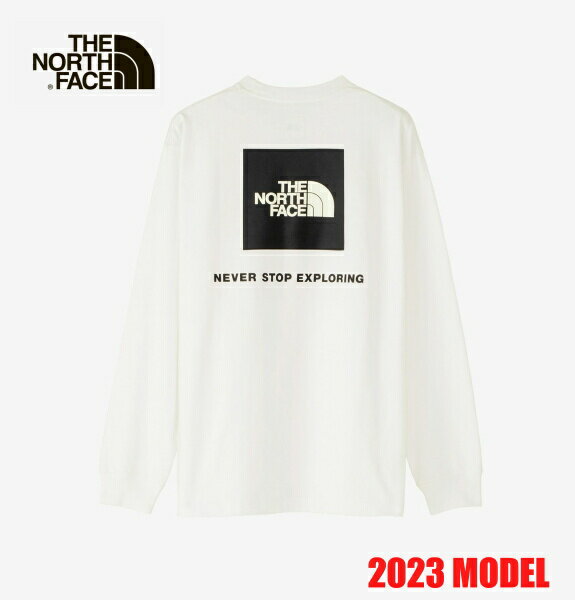 ノースフェイス ロンT 長袖 Tシャツ メンズ THE NORTH FACE ロングスリーブバックスクエアロゴティー NT82333 ホワイト 2023年モデル あす楽対応