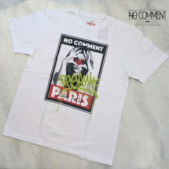 NO COMMENT PARIS ノーコメント パリ Tシャツ 半袖 クルーネック Tシャツ メンズ 2024年モデル 正規販売店 NC-T0043 ホワイト