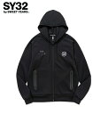 SY32 by SWEET YEARS GXCT[eBgD p[J[ WbvAbv ZbgAbv Y DOUBLE KNIT EMBROIDERY LOGO ZIP HOODIE 14110 BLACK 2024Nf K̔X yΉ