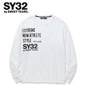 SY32 by SWEET YEARS GXCT[eBgD TVc  N[lbN T Y LISTING LOGO L/S TEE 14177J-W WHITE 2024Nf K̔X