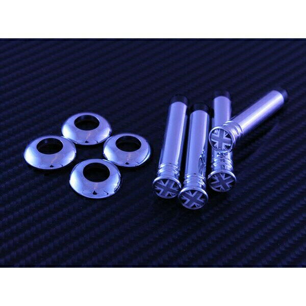 BMW MINI ミニ ブラックユニオンジャック ドア ロックピン 4個セット R系/F系適合 送料無料 R55 R56 R5..