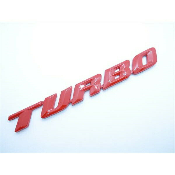 Rakuten - TURBO ターボ エンブレム レッド 汎用 送料無料 両面テープ ステッカー ドレスアップ カスタムパーツ【カー用品のお店BeeTech】車用品 カーアクセサリー おしゃれ 女性 男性 人気 カーアクセ 小物