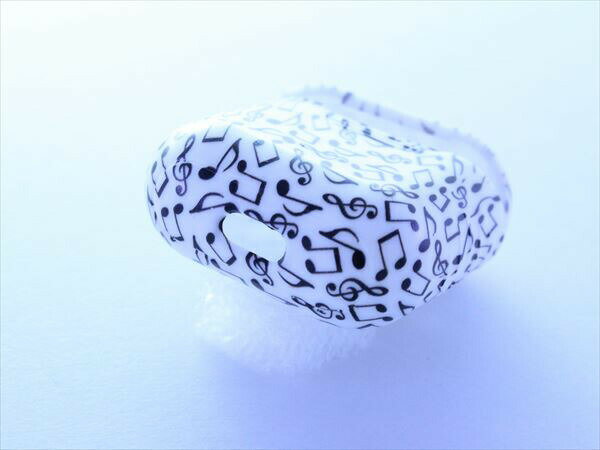 Airpods Airpods2 シリコン ケース カバー 音符 送料無料 充電可能 エアポッズ エ...