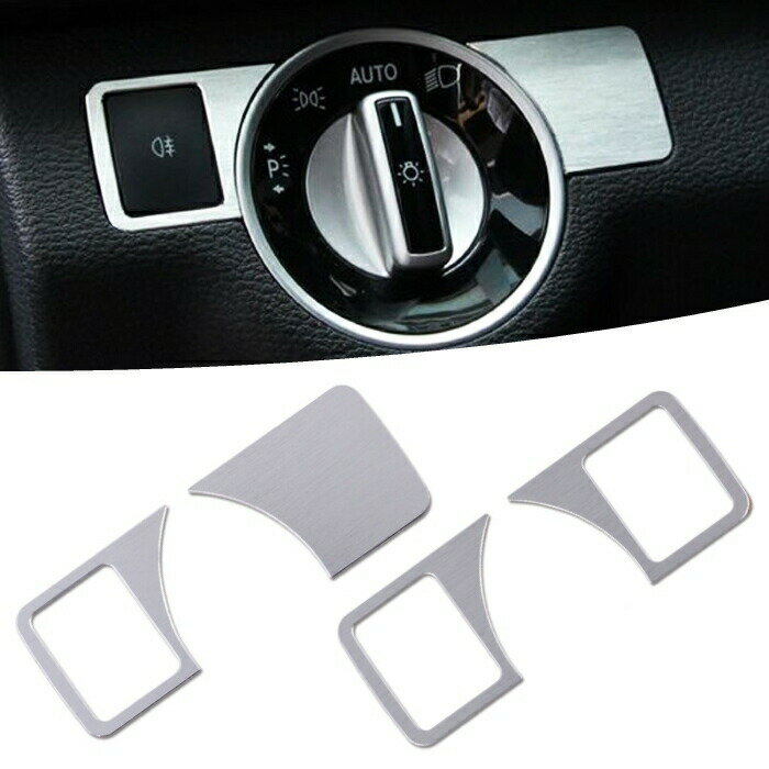 ベンツ BENZ ヘッドライト スイッチ トリム カバー ステッカー 送料無料 Aクラス Bクラス Cクラス Eク..