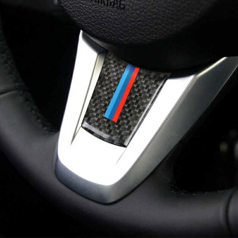 BMW Z4 E89 リアルカーボン ステアリング デコレーション ステッカー 送料無料 Mカラー ハンドル シー..