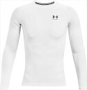 【代引不可】UNDER ARMOUR（アンダーアーマー） 1361524-100UAヒートギアアーマー コンプレッション ロングスリーブ シャツ WHITE/BLACK トレーニング