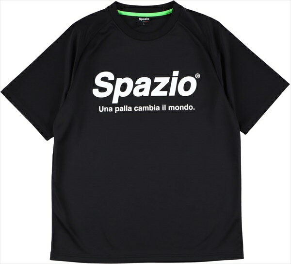 【代引不可】SPAZIO（スパッツィオ） GE0781-02サッカー フットサル プラクティスシャツ Spazioプラシャツ ブラック GE0781